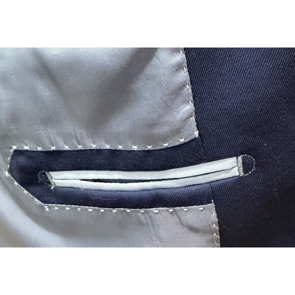 ~$1250 Mattarazi Uomo Milano Super 150s Solid Navy Wool Suit 54 EU 44 US - Picture 8 of 11